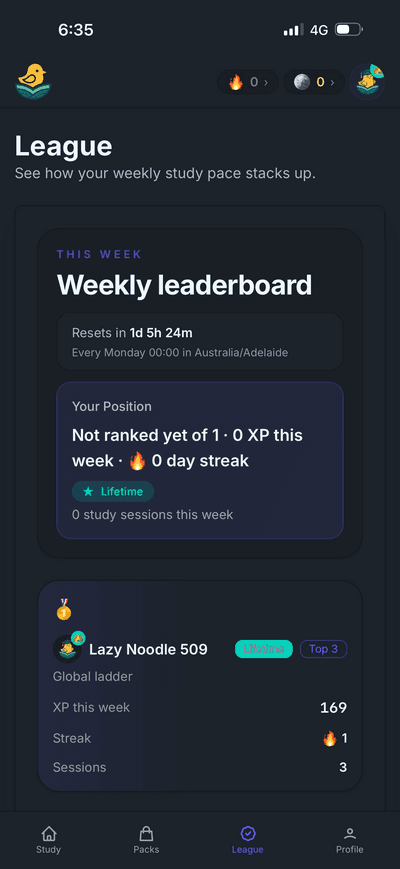 ReadRoost leaderboard showing XP rankings and streaks